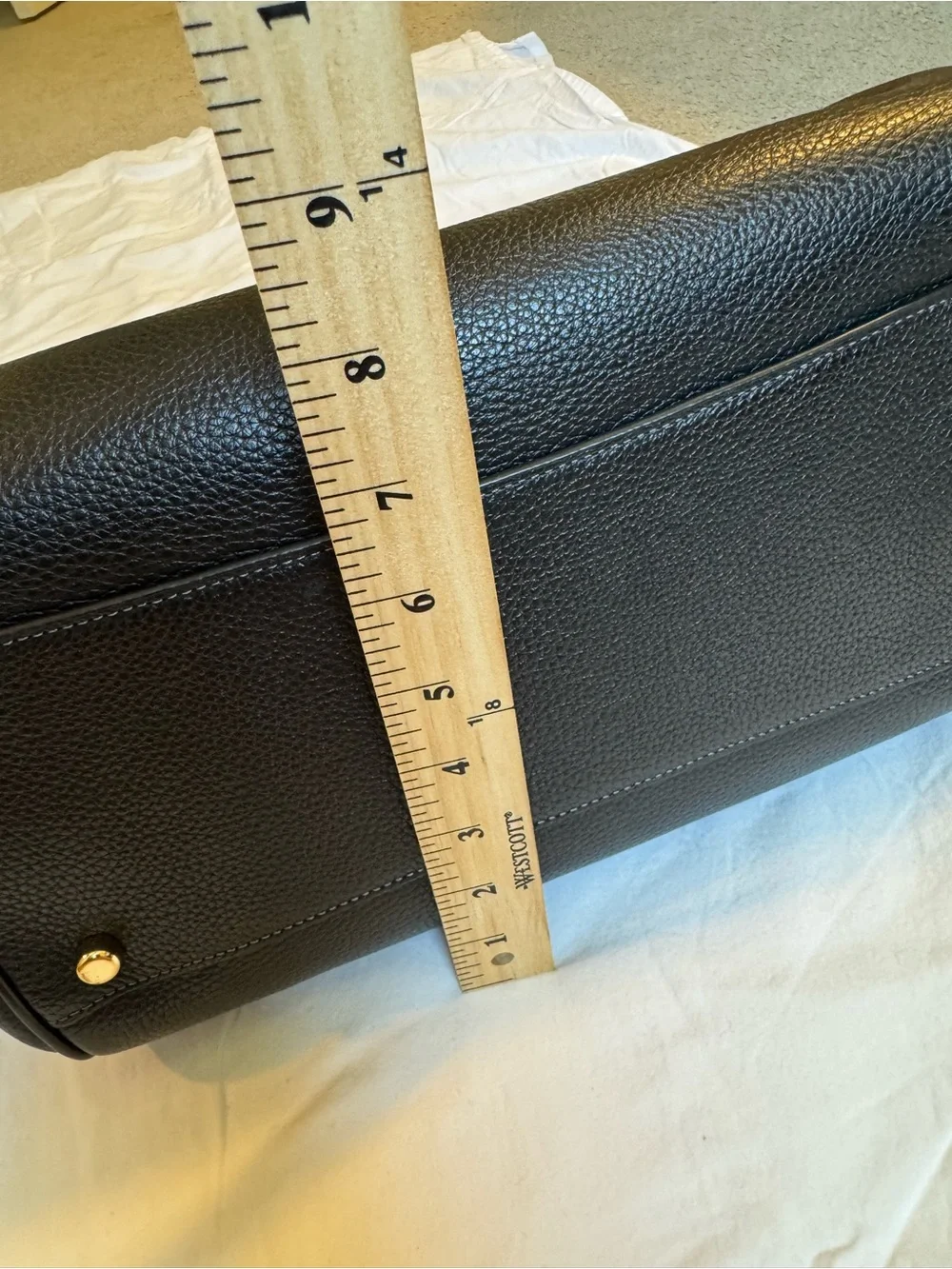 Coach Black Pebbled Leather Satchel with Gold Hardware